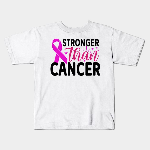 Stronger Than Cancer Kids T-Shirt by  Big Foot Shirt Shop